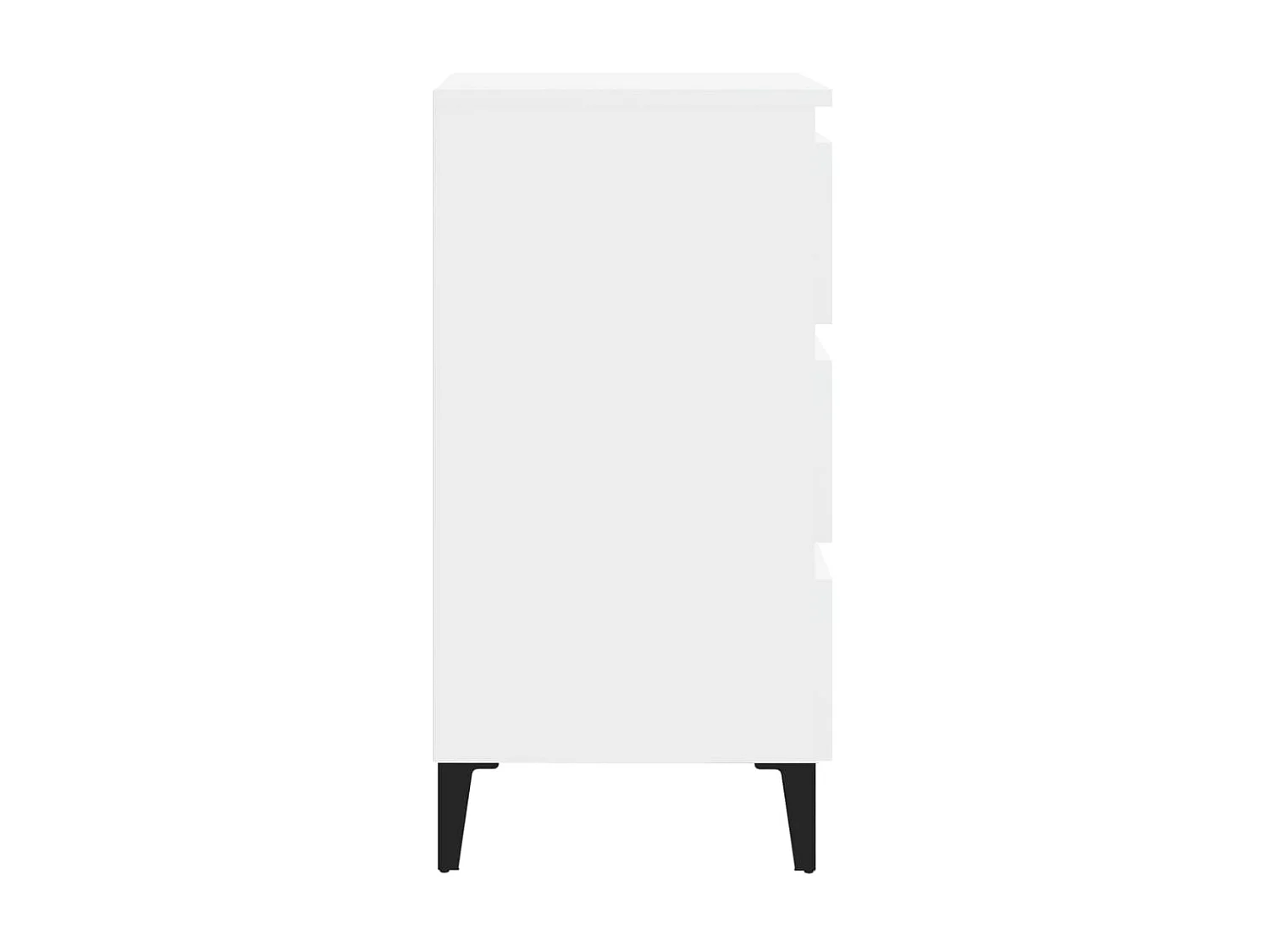 Nachtkastje met metalen poten 40x35x69 cm wit NL83580