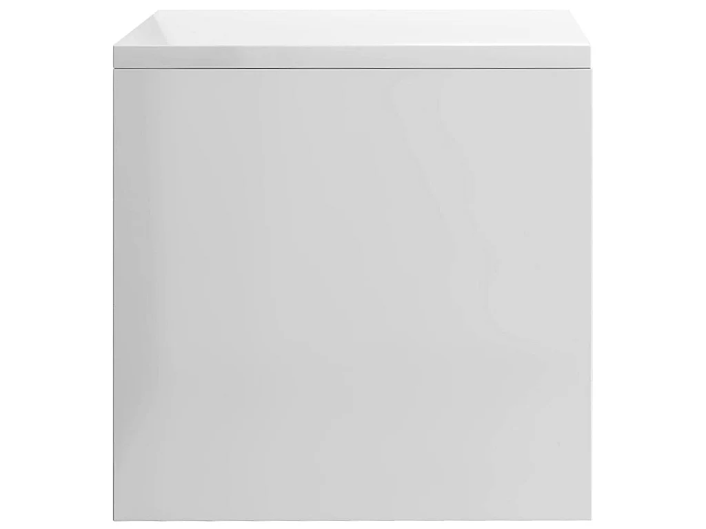 Mesa-de-cabeceira 40x30x30 cm contraplacado branco brilhante PT63508