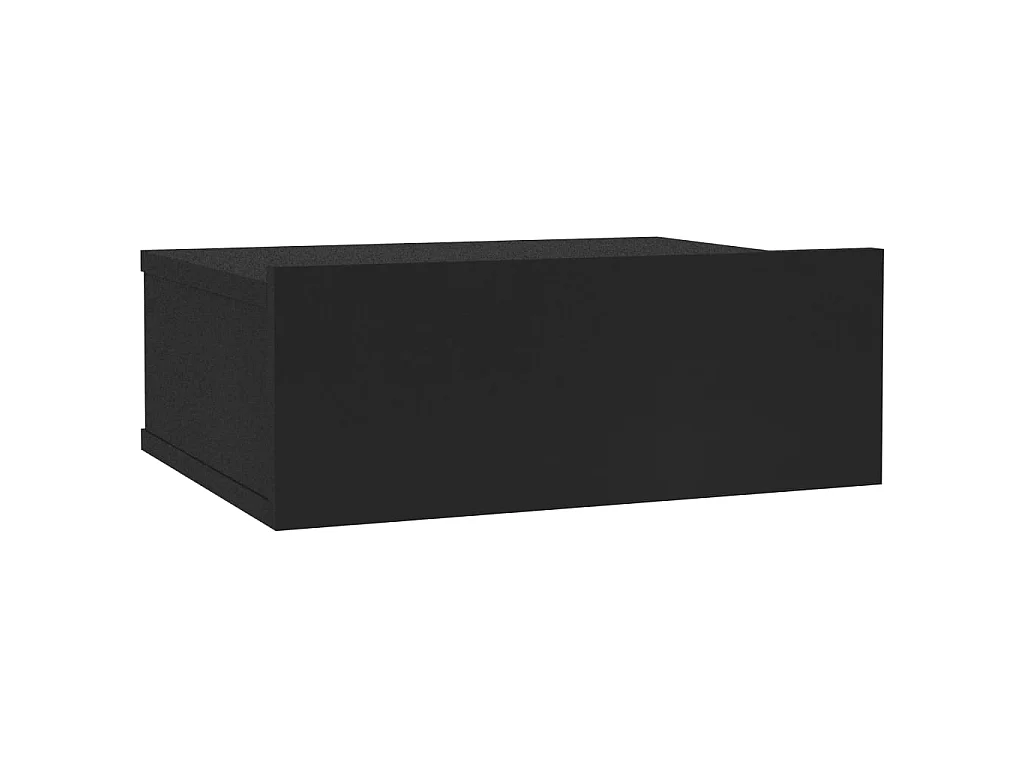 Nachtkastje zwevend 40x30x15 cm bewerkt hout zwart NL10057