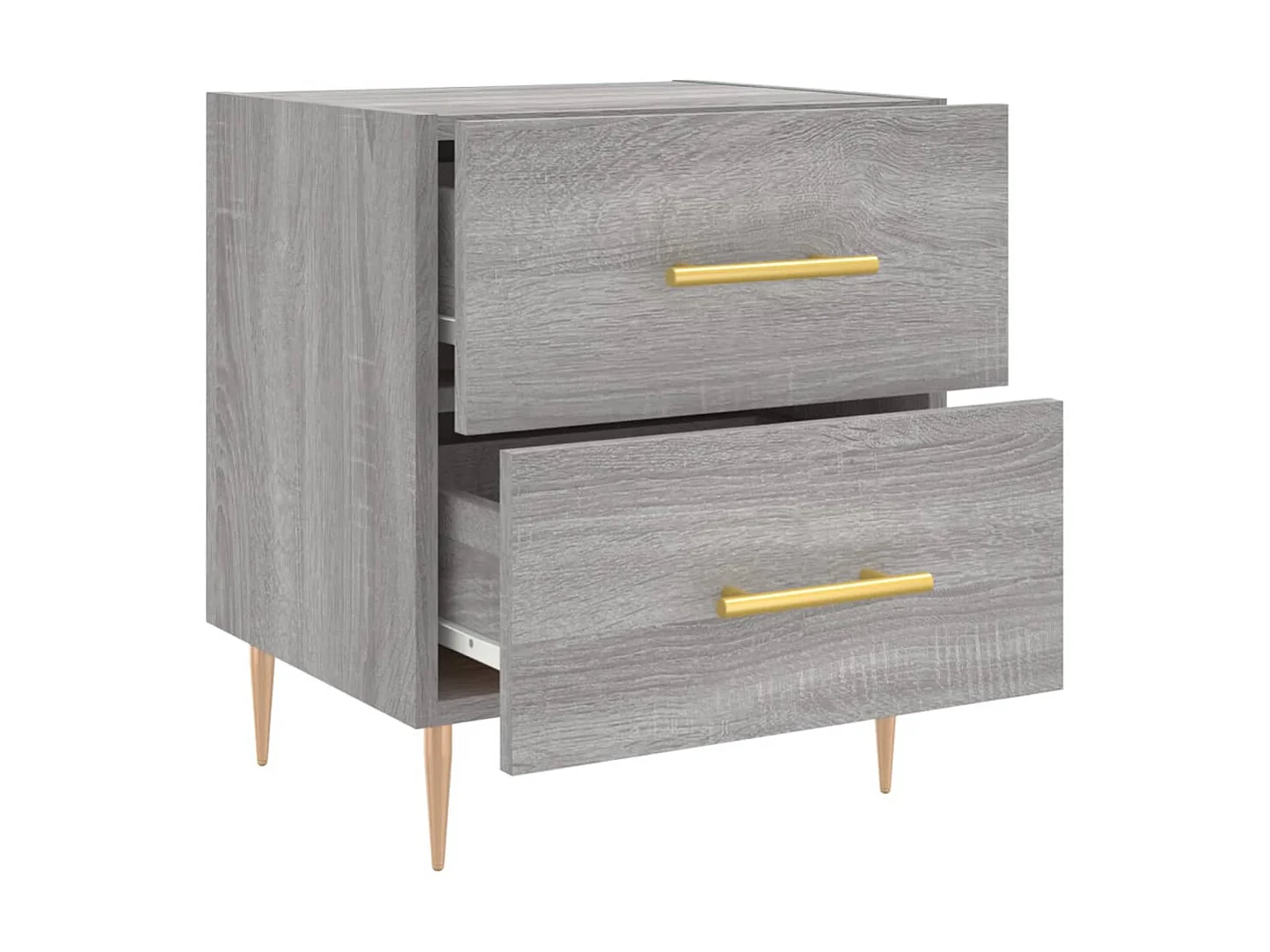 Mesita de noche madera de ingeniería gris Sonoma 40x35x47,5 cm ES67071