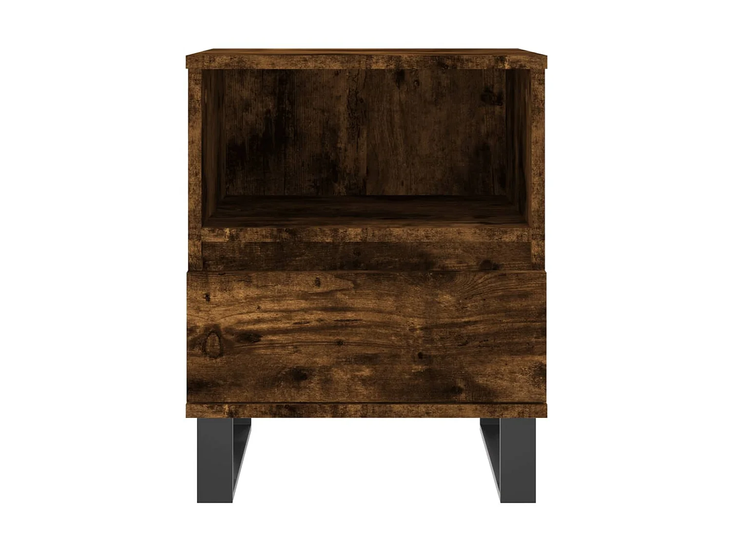 Table de chevet chêne fumé 40x35x50 cm bois d'ingénierie QPD55367