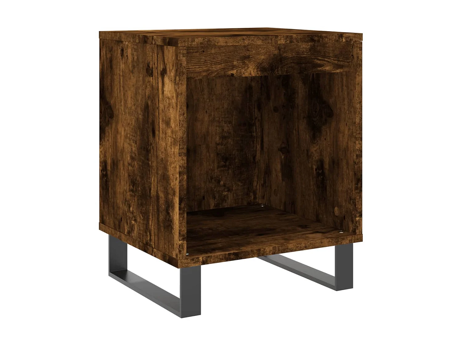 Table de chevet chêne fumé 40x35x50 cm bois d'ingénierie QPD17141