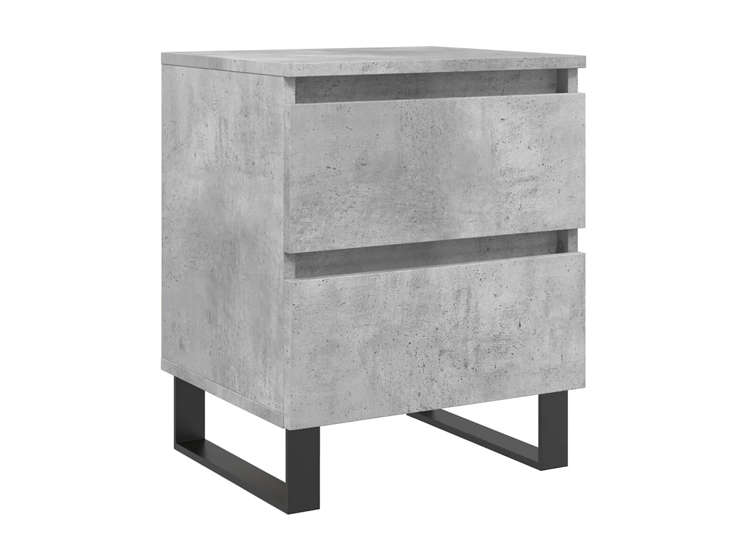 Mesita de noche madera de ingeniería gris hormigón 40x35x50 cm ES42481