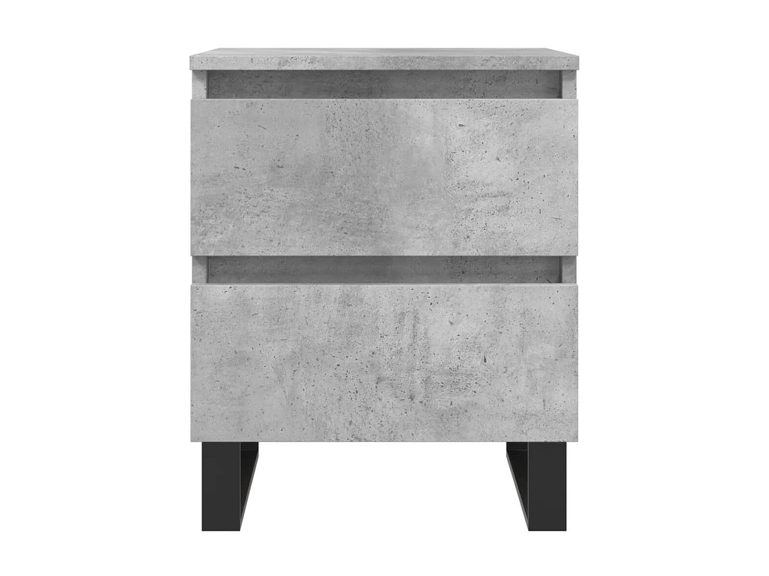 Mesita de noche madera de ingeniería gris hormigón 40x35x50 cm ES42481