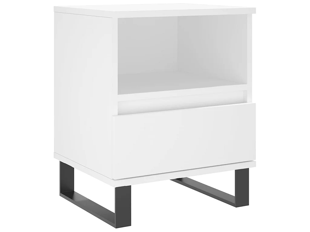 Mesa de cabeceira 40x35x50 cm derivados de madeira branco PT59194