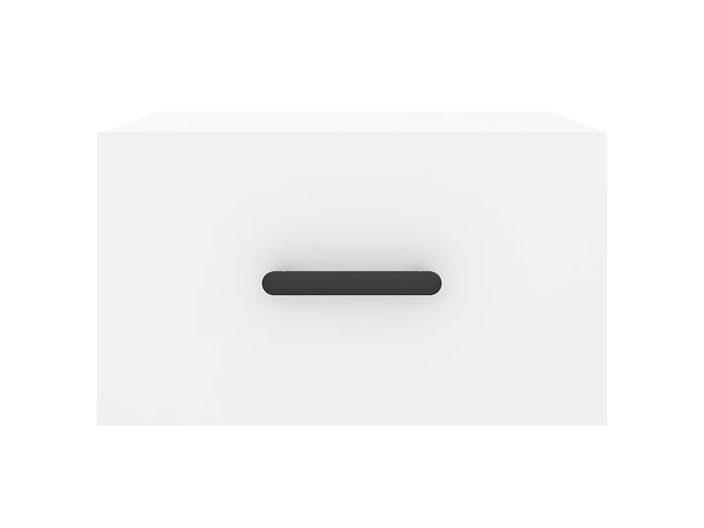 Table de chevet murale blanc 35x35x20 cm QPD13809