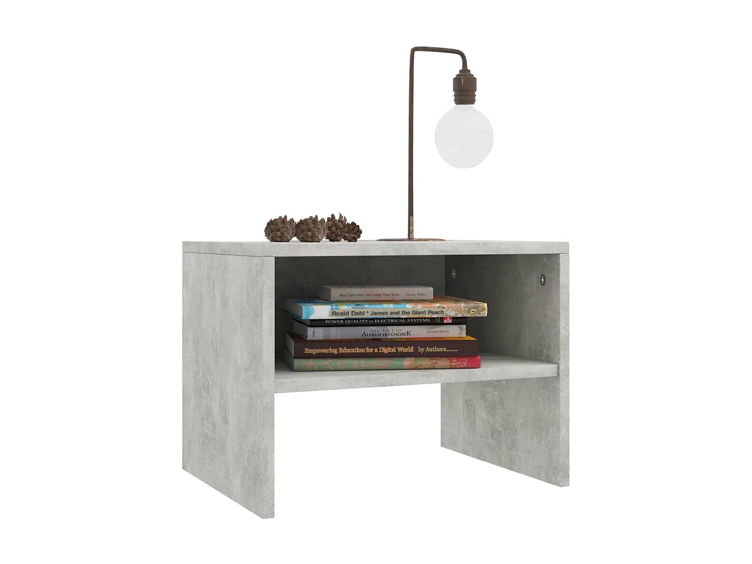 Table de chevet Gris béton 40 x 30 x 30 cm Aggloméré KEFWE46275