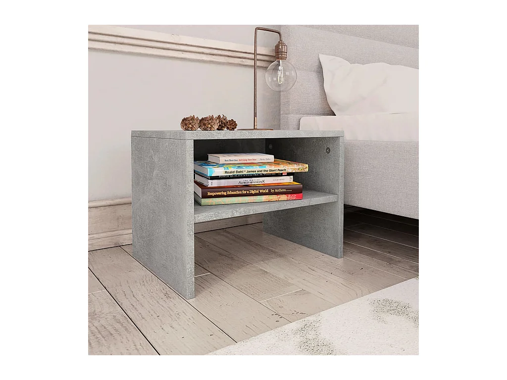 Table de chevet Gris béton 40 x 30 x 30 cm Aggloméré KEFWE46275