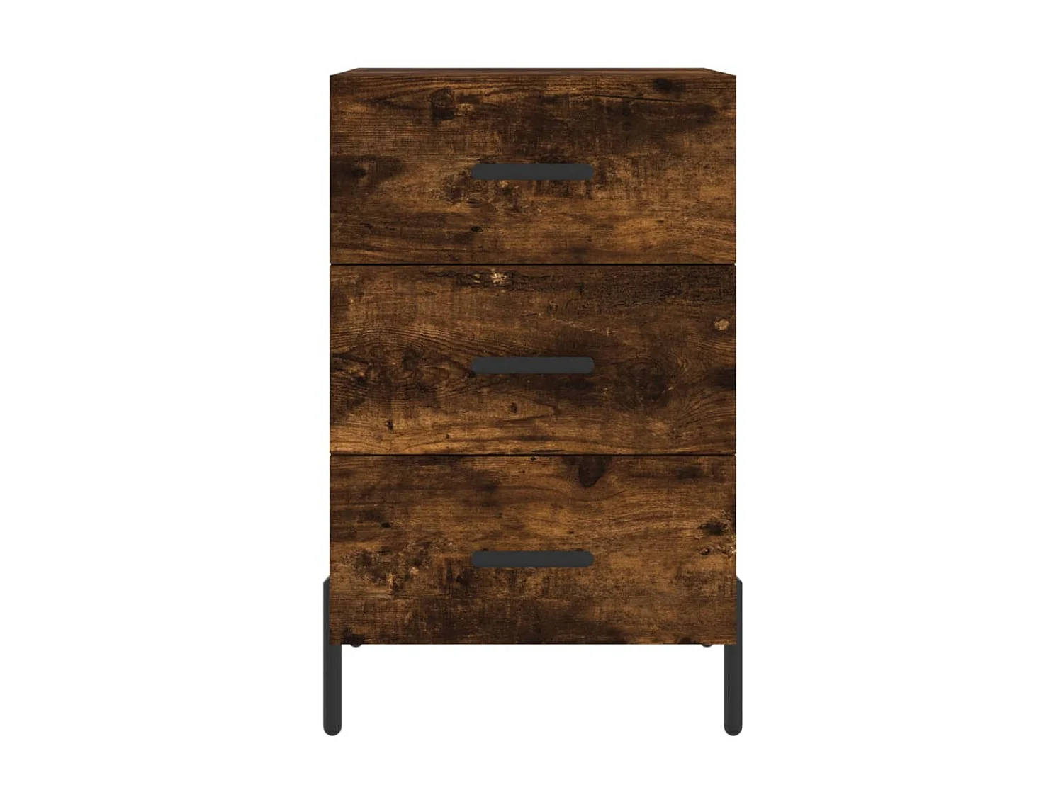 Mesita de noche madera de ingeniería roble ahumado 40x40x66 cm ES48884