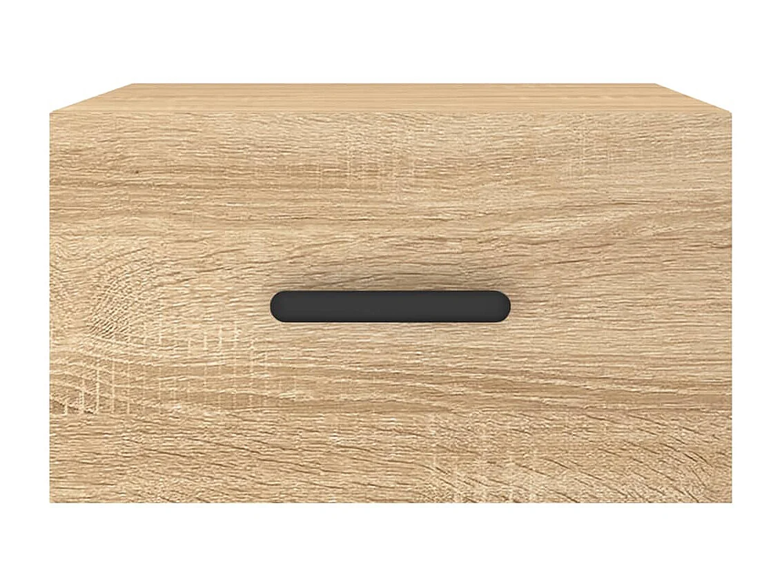 Table de chevet murale chêne sonoma 35x35x20 cm QPD18336