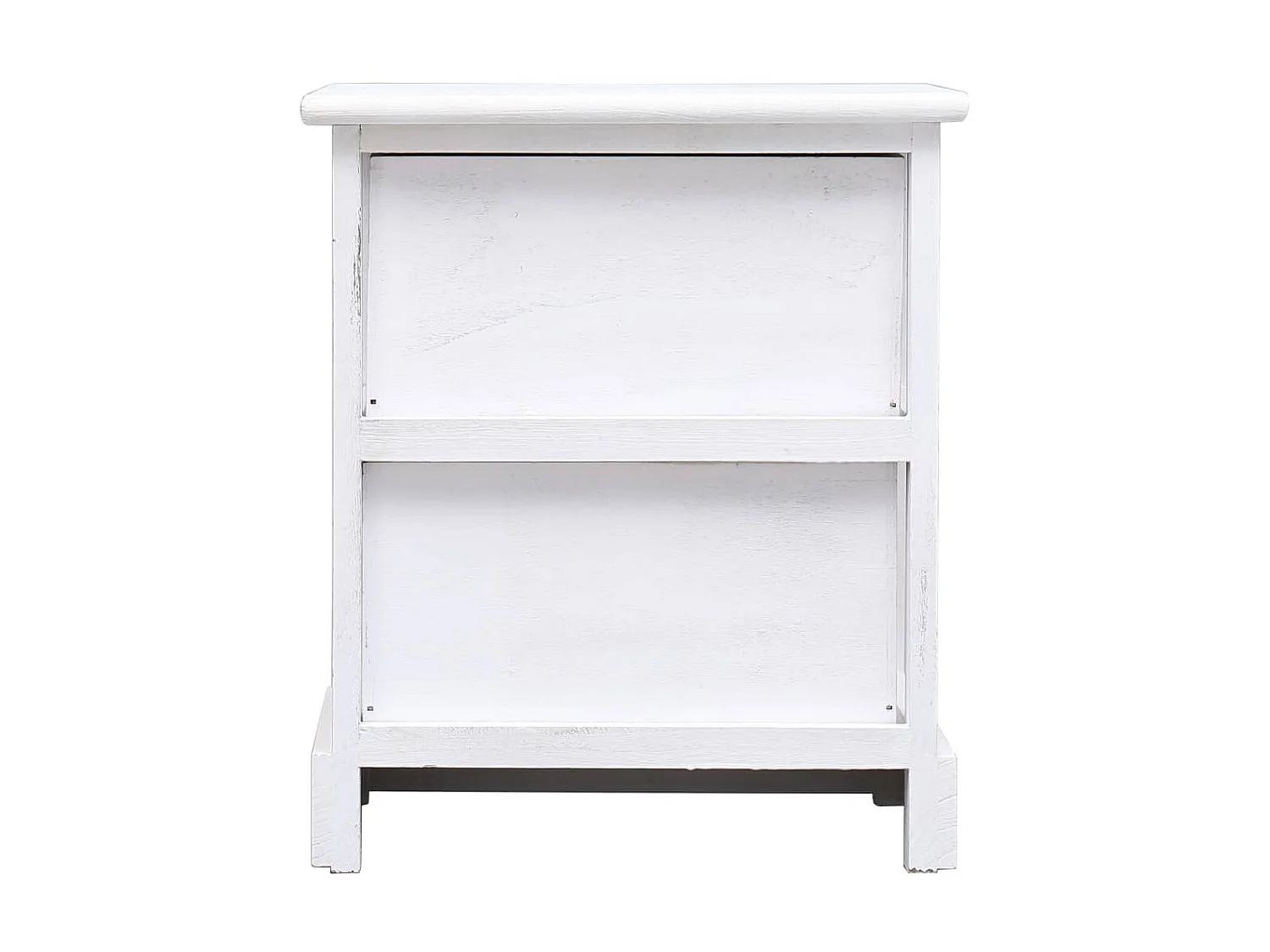 Table de chevet Blanc 38x28x45 cm Bois de Paulownia KEFWE11650