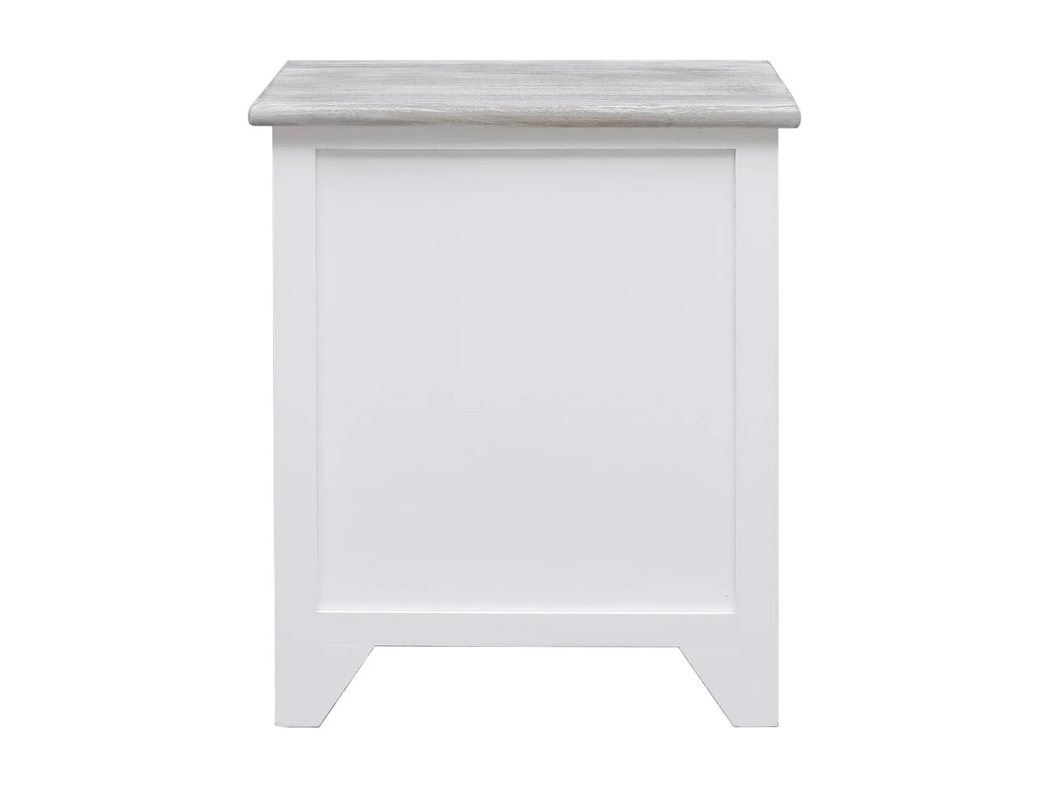 Table de chevet Blanc 38x28x45 cm Bois de Paulownia KEFWE11650