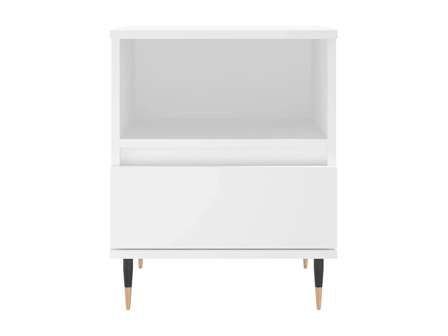 Table de chevet Blanc 40x35x50 cm Bois d'ingénierie QPD86549