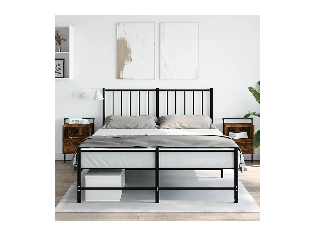 lot de 2 Tables de chevet murales chêne fumé 40x30x61 cm QPD40807