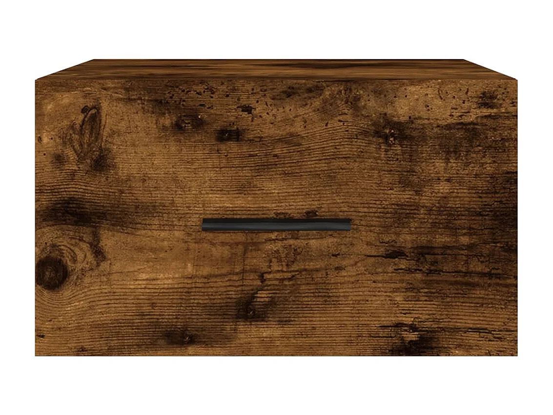 Mesa de cabeceira de parede 35x35x20 cm cor carvalho fumado PT18310