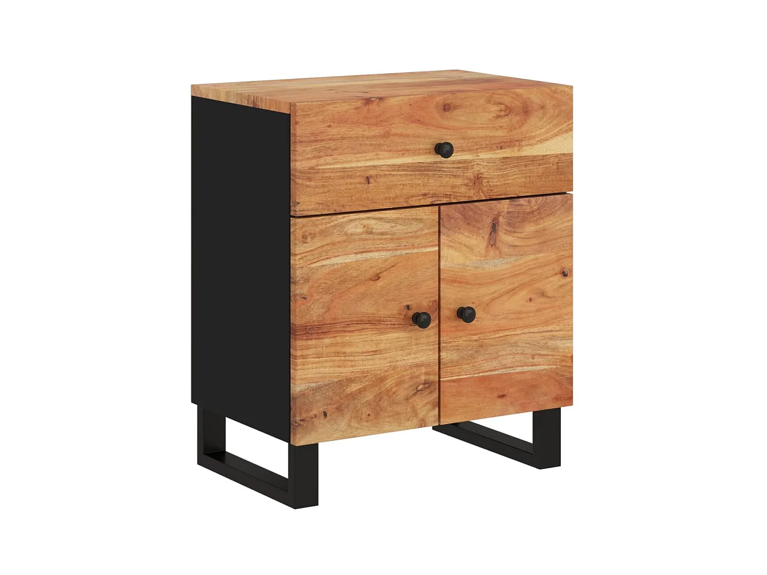 Mesa de cabeceira 50x33x60 cm acácia maciça/derivados madeira PT33325