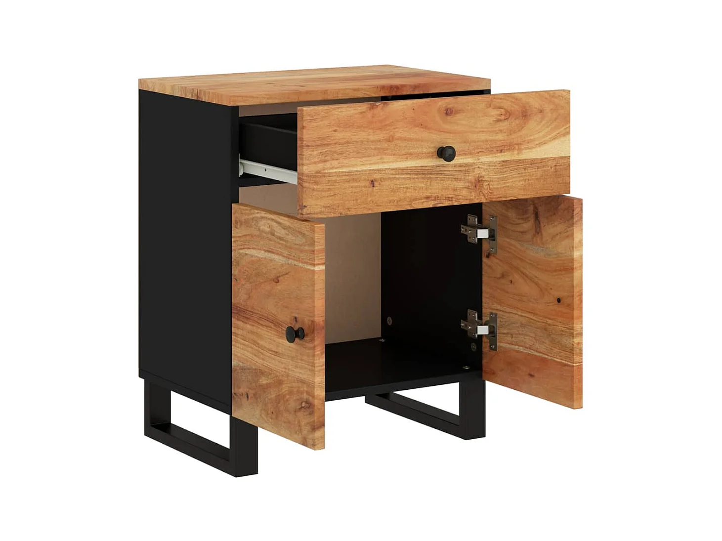 Mesa de cabeceira 50x33x60 cm acácia maciça/derivados madeira PT33325