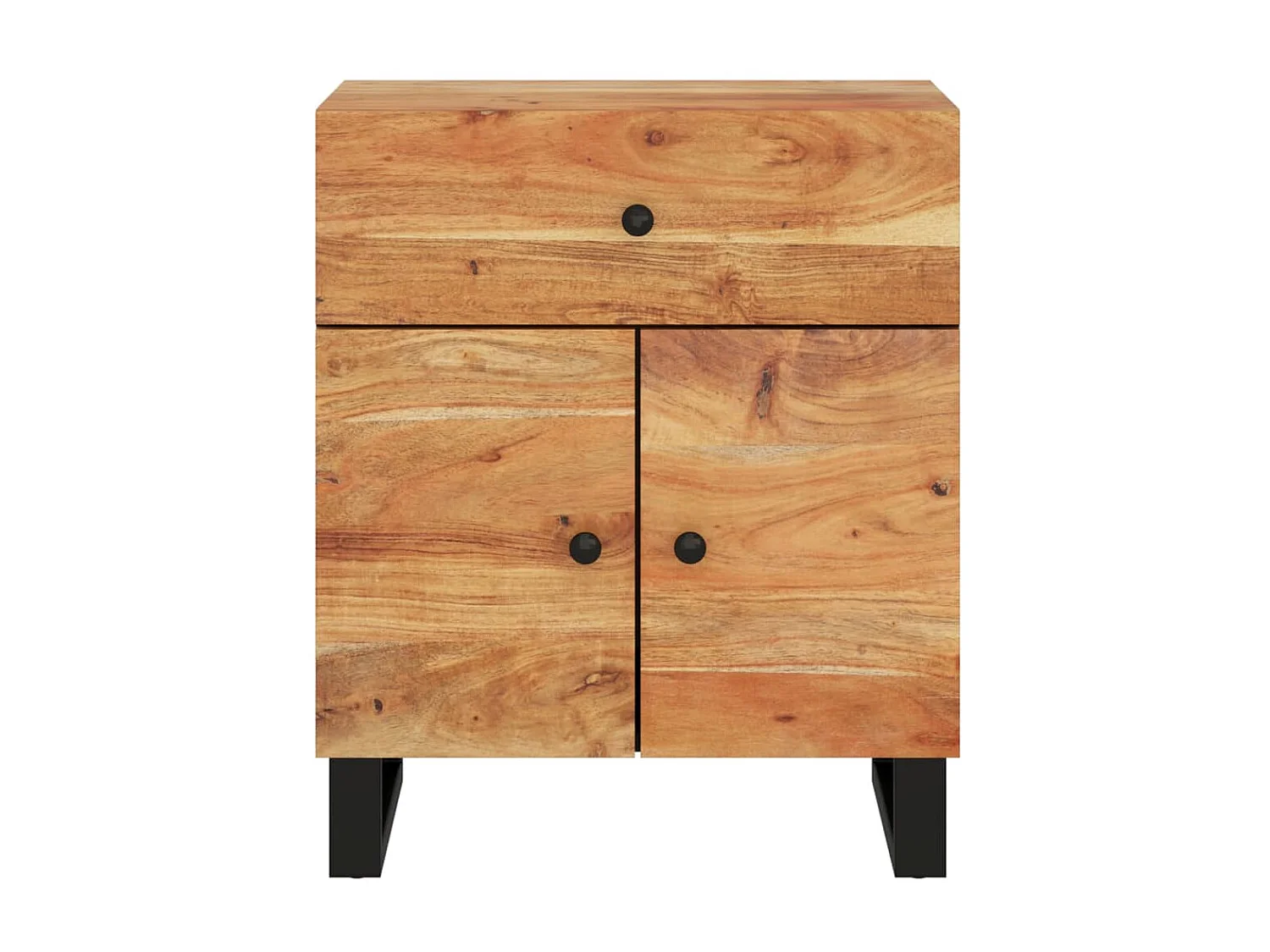 Table de chevet 50x33x60cm Bois d'acacia solide et d'ingénierie KEFWE45872