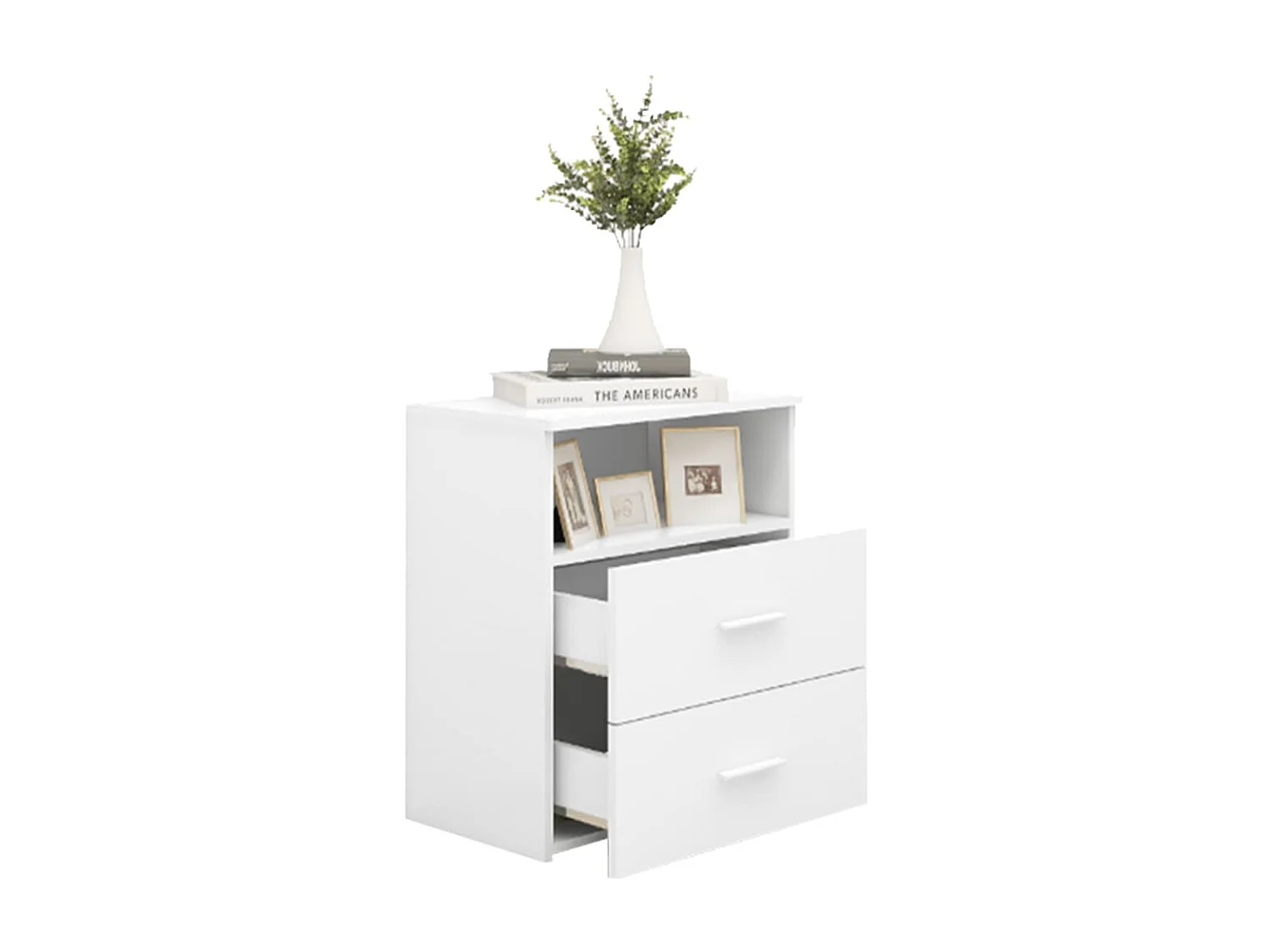 Mesa de cabeceira 50x32x60 cm branco PT32434