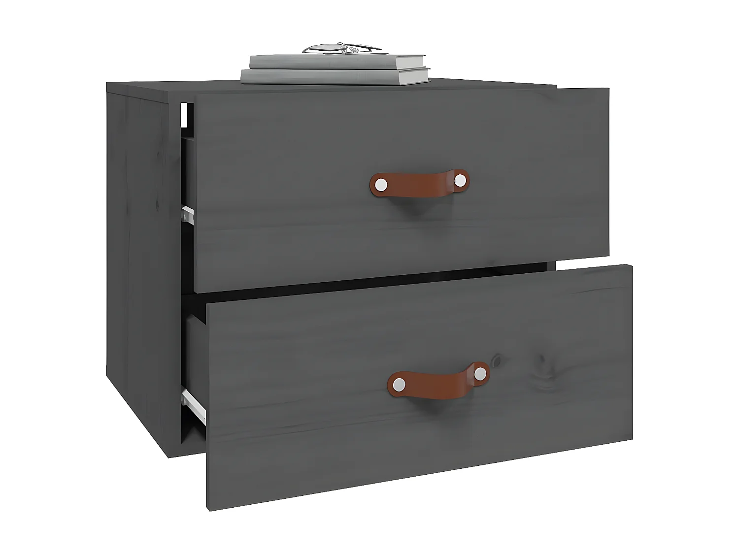 Mesa de cabeceira de parede 50x36x40 cm cinzento PT97064