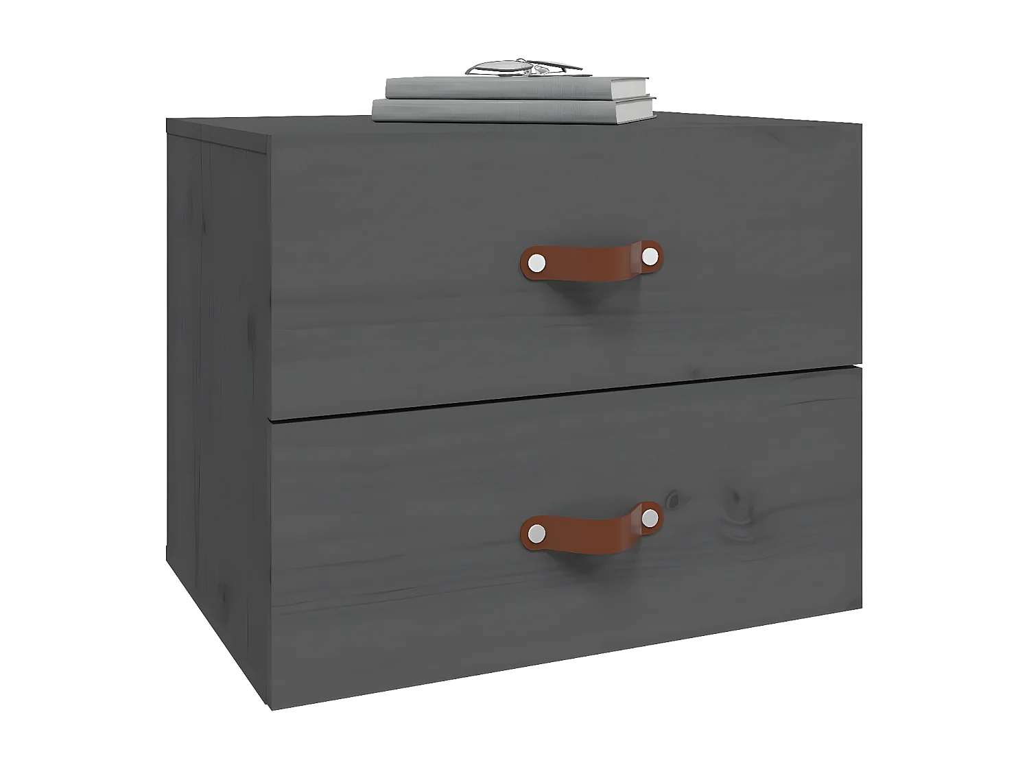 Table de chevet murale Gris 50x36x40 cm KEFWE88513