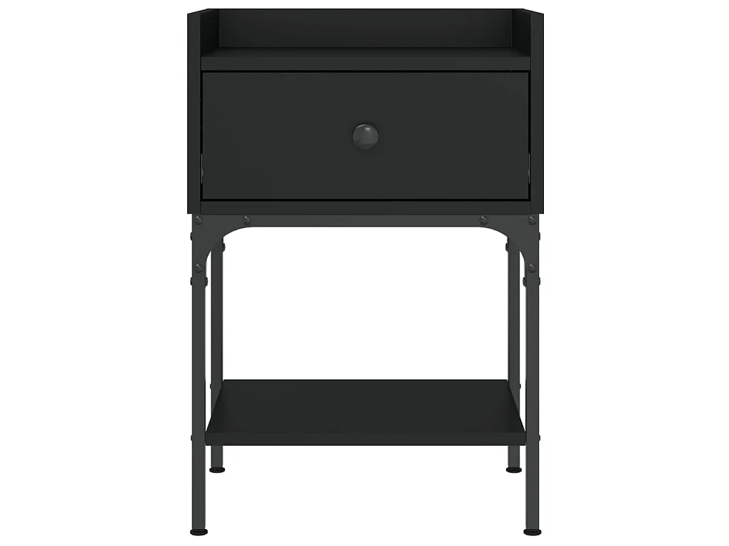 Table de chevet noir 40,5x31x60 cm bois d'ingénierie QPD49034