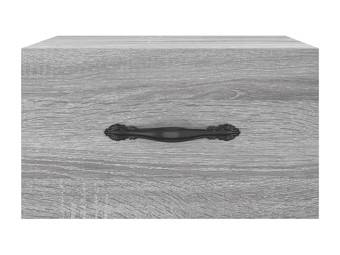 Mesa de cabeceira montagem na parede cinzento sonoma 35x35x20cm PT60996