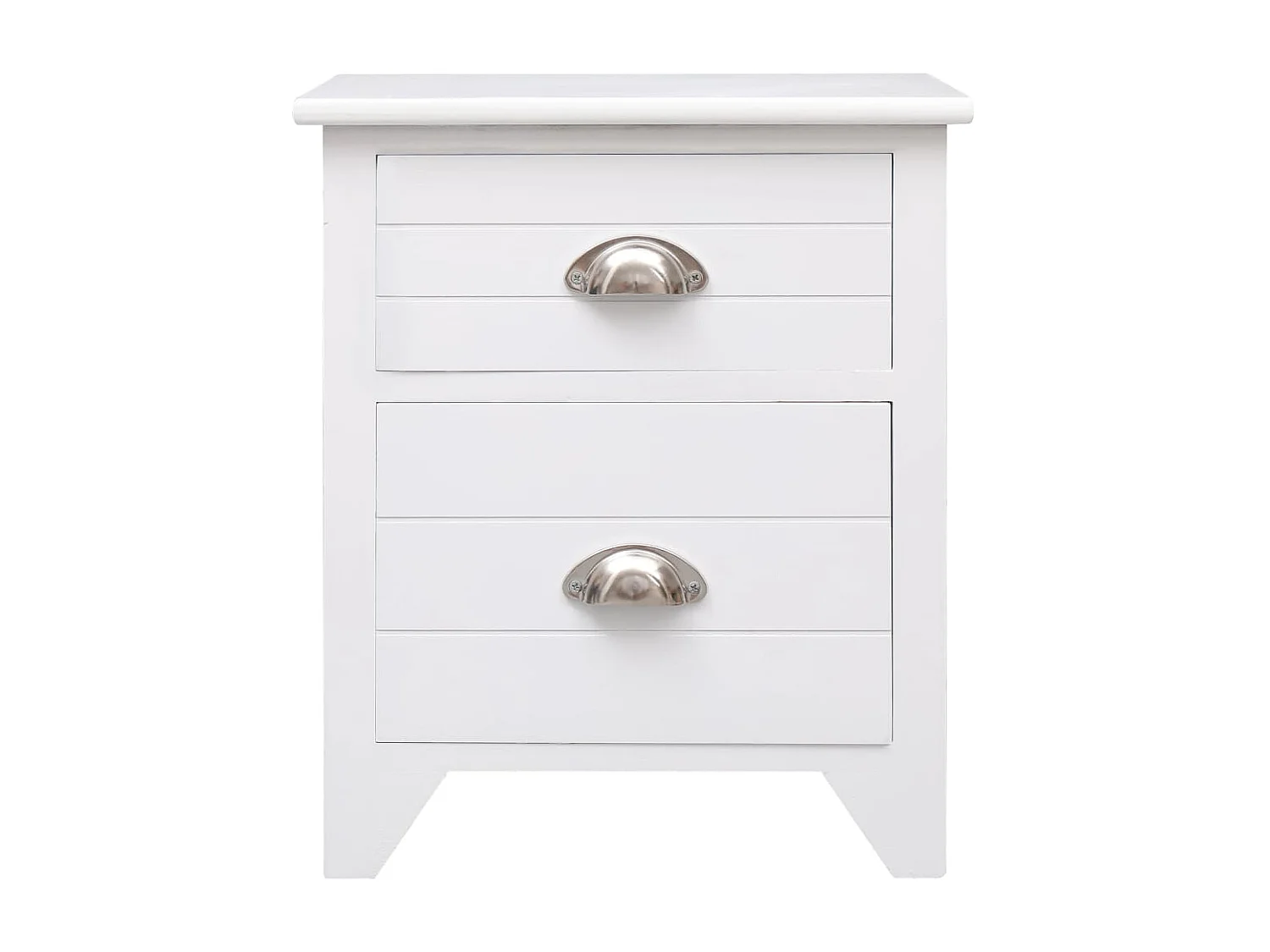 Lot de 2 Tables de chevet avec 2 tiroirs Blanc KEFWE16523