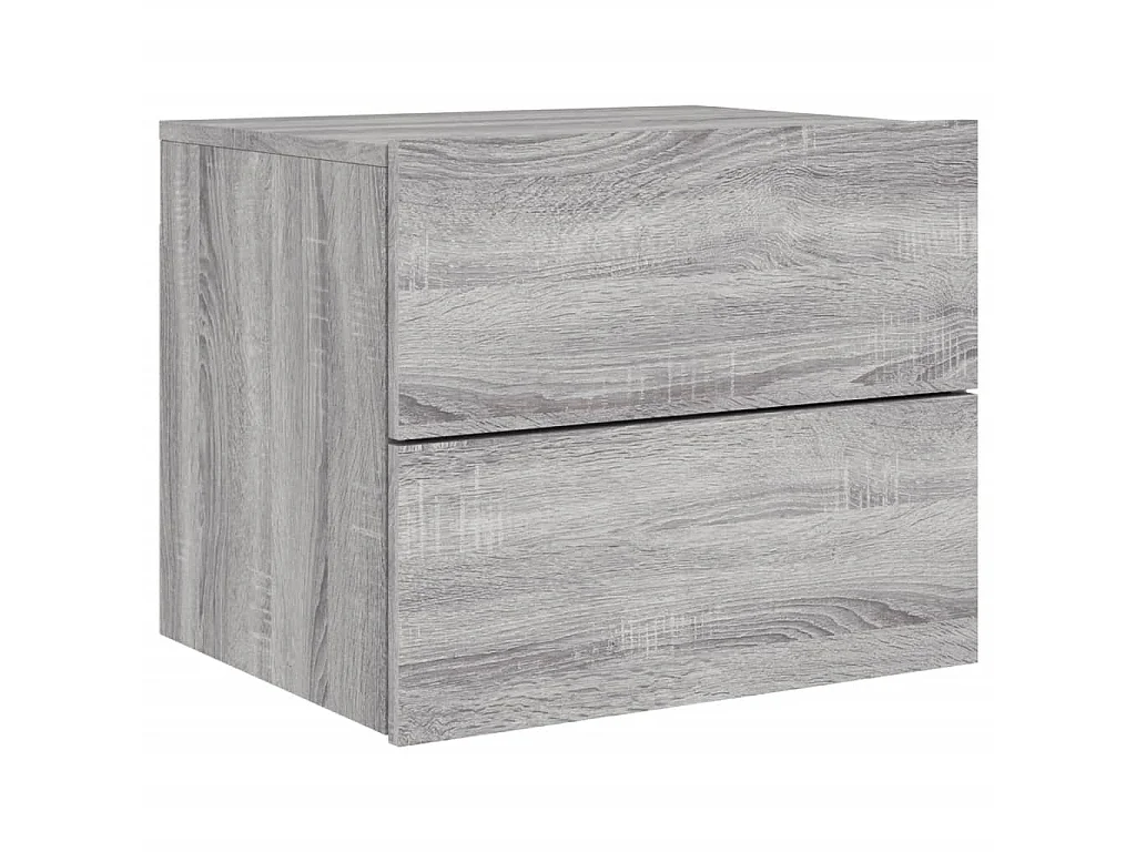 Mesa de cabeceira de parede com luzes LED cinzento sonoma PT95206