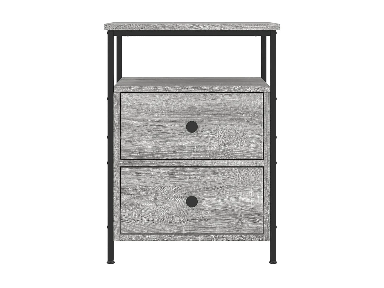 Table de chevet sonoma gris 44x45x60 cm bois d'ingénierie QPD37414