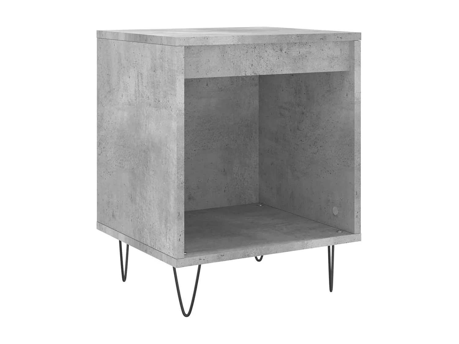Table de chevet gris béton 40x35x50 cm bois d'ingénierie QPD52131