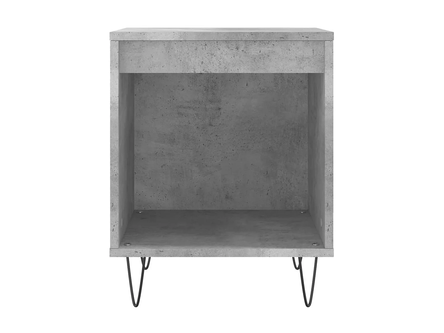 Table de chevet gris béton 40x35x50 cm bois d'ingénierie QPD52131