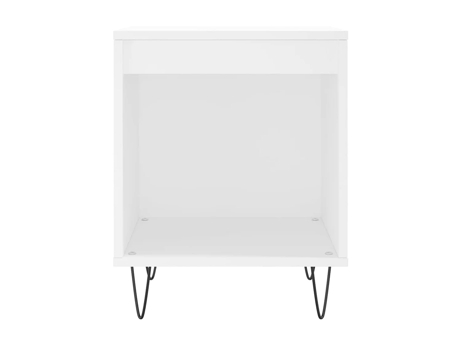 Mesita de noche madera contrachapada blanco 40x35x50 cm ES84758