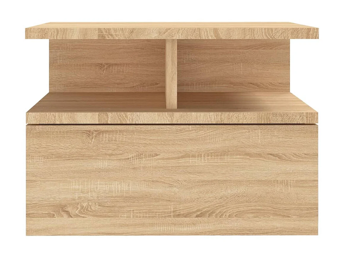 Table de chevet flottante Chêne sonoma 40x31x27 cm Aggloméré KEFWE45617