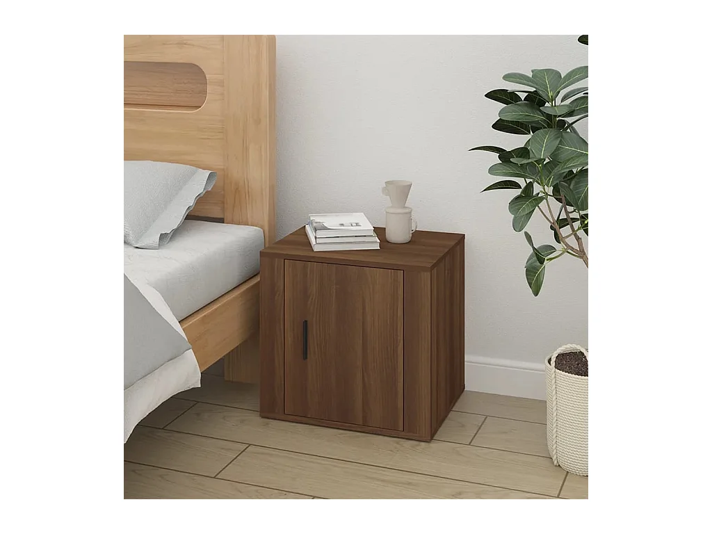 Table de chevet Chêne marron 50x39x47 cm KEFWE41200