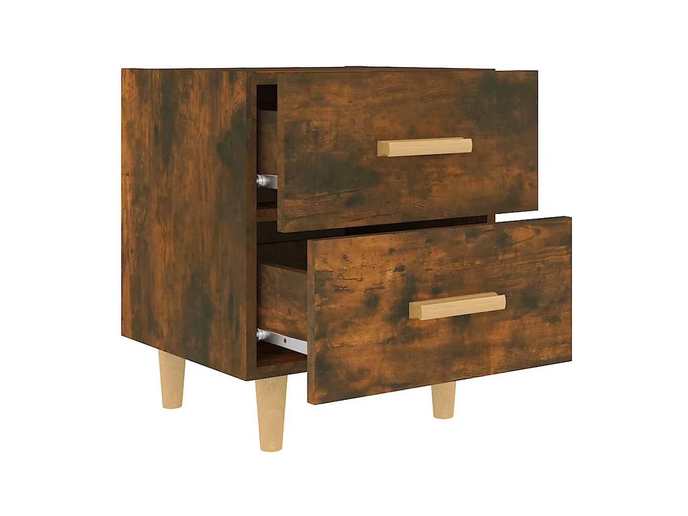 Mesita de noche color roble ahumado 40x35x47,5 cm ES45109