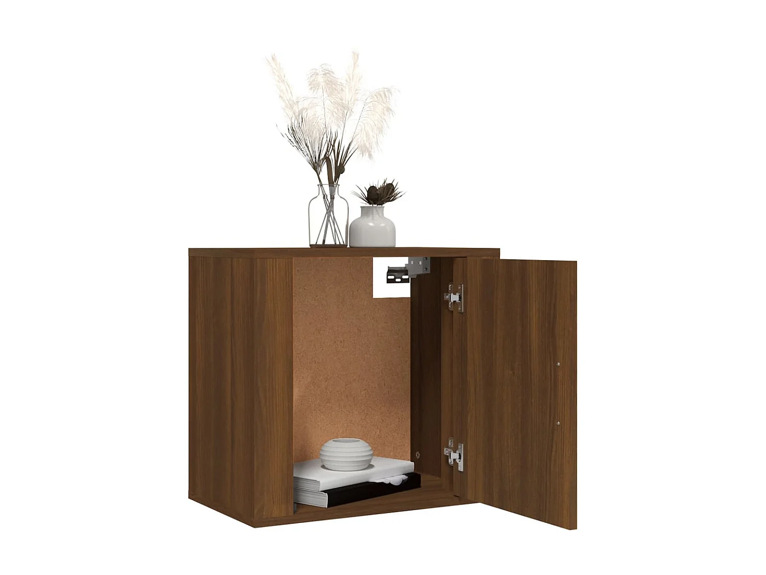 Table de chevet murale Chêne marron 50x30x47 cm KEFWE65580