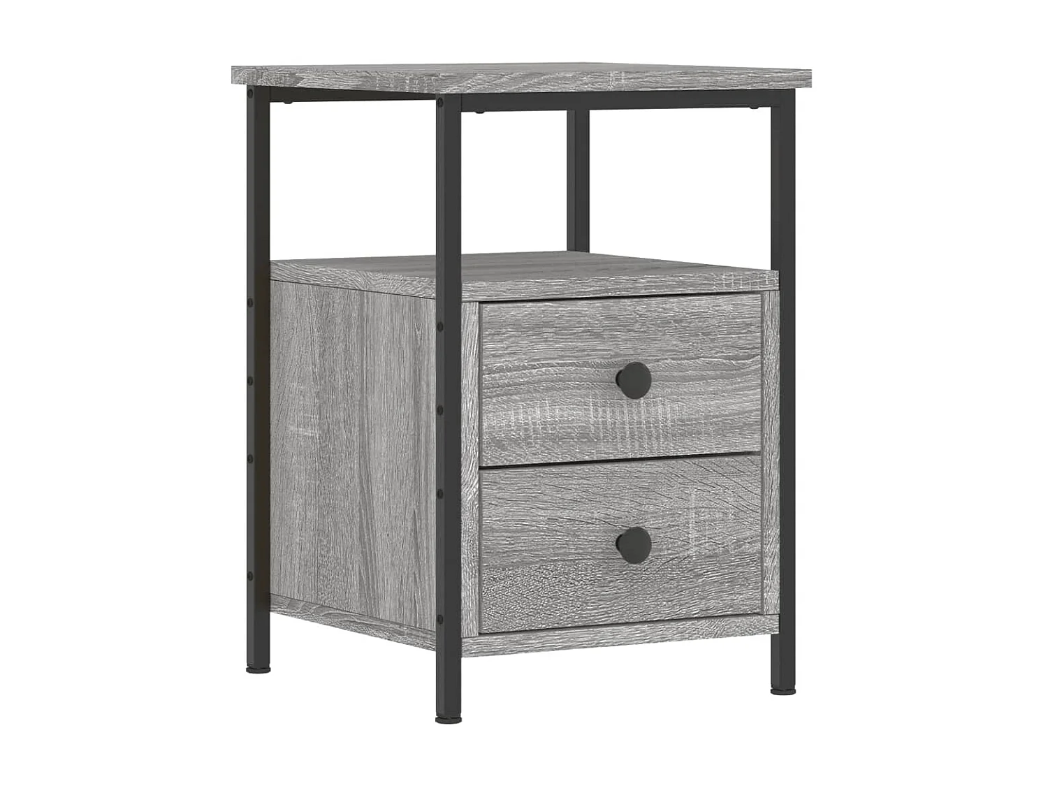 Mesa cabeceira 34x35,5x50 cm derivados madeira cinzento sonoma PT27814