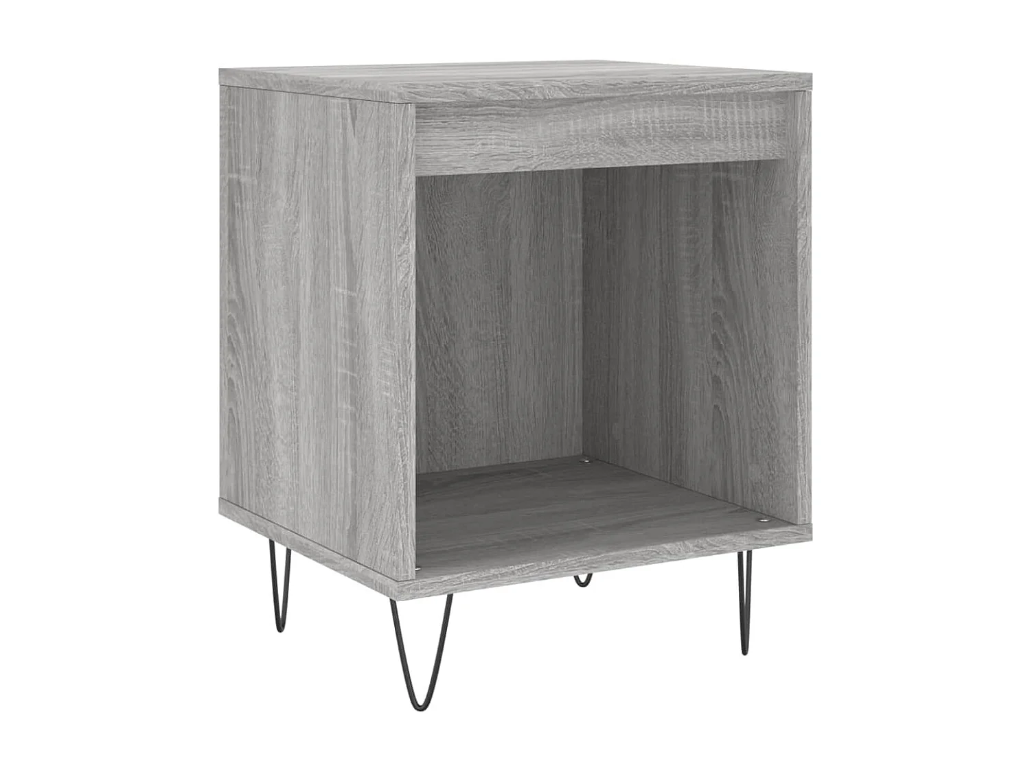 Mesita de noche madera de ingeniería gris Sonoma 40x35x50 cm ES76906