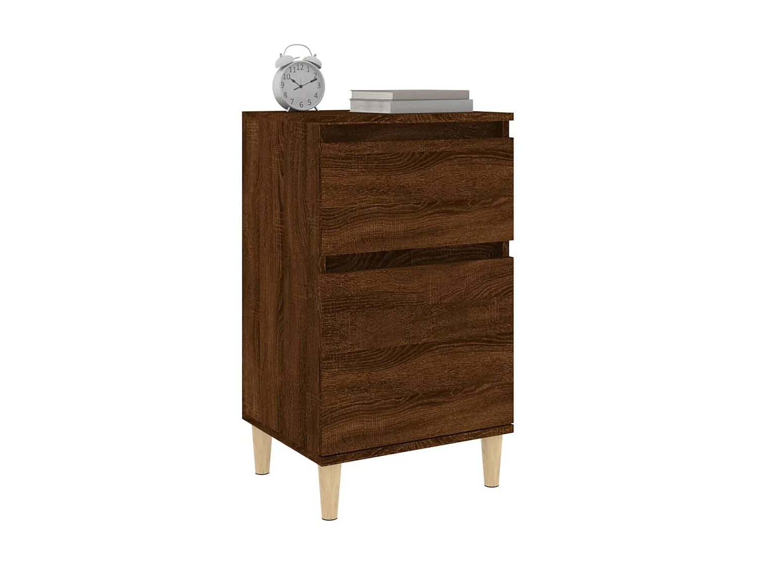 Table de chevet chêne marron 40x35x70 cm KEFWE96699