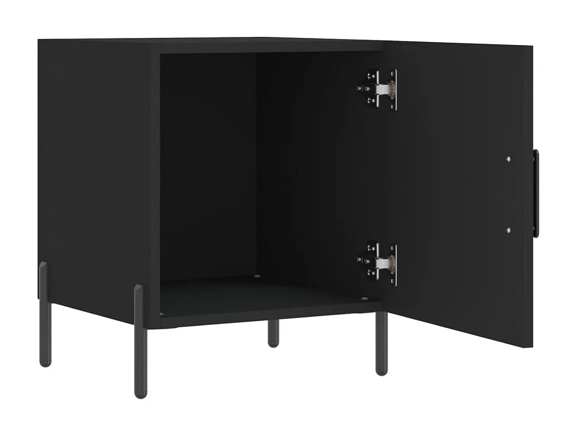 Mesa de cabeceira 40x40x50 cm derivados de madeira preto PT37285