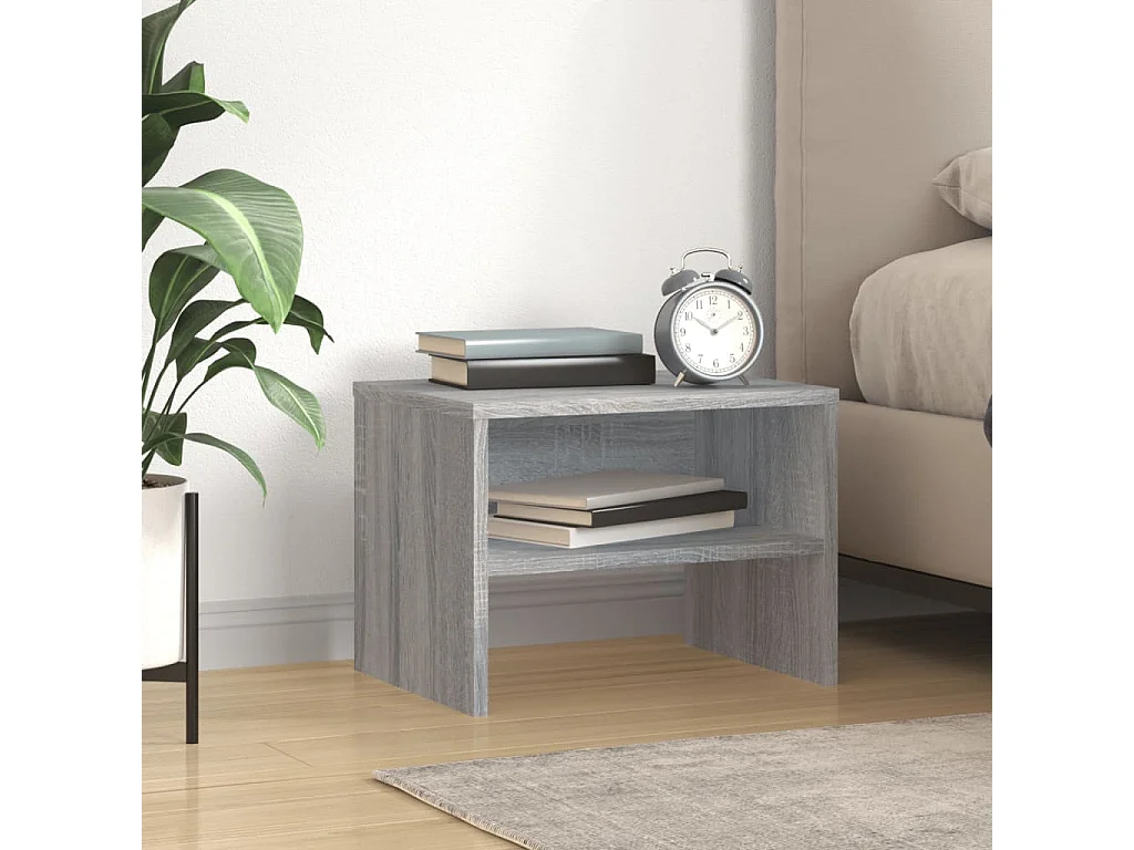 Table de chevet Sonoma gris 40x30x30 cm Bois d'ingénierie QPD59062