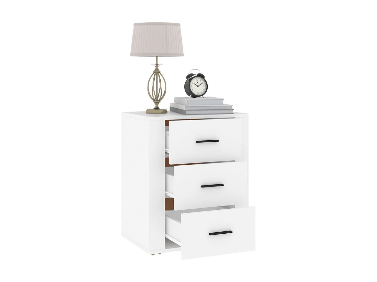 Table de chevet Blanc 50x36x60 cm Bois d'ingénierie KEFWE55714