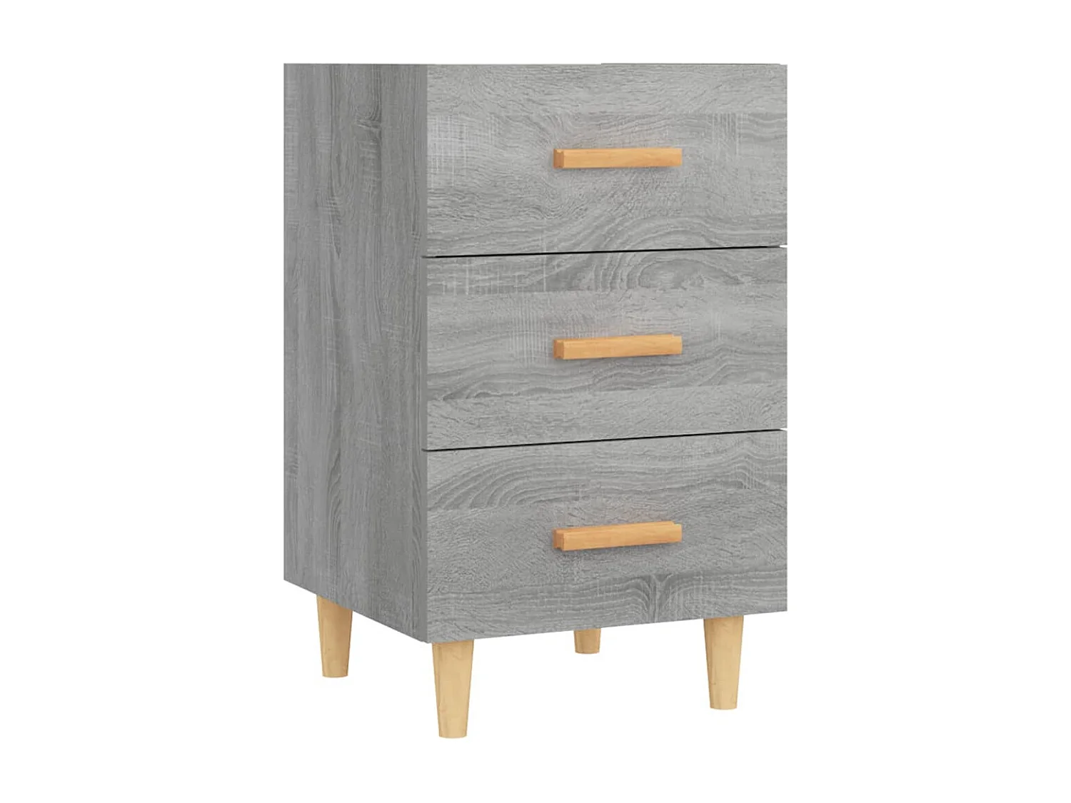 Comodino | Tavolino da notte | Tavolino da letto Grigio Sonoma 40x40x66 cm in Legno Multistrato