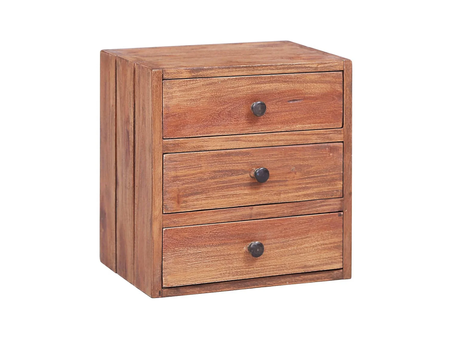 Table de chevet avec 3 tiroirs 35x25x35 cm Bois de récupération KEFWE41651