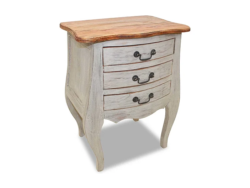 Table de chevet Bois de récupération massif 48 x 35 x 64 cm KEFWE79710