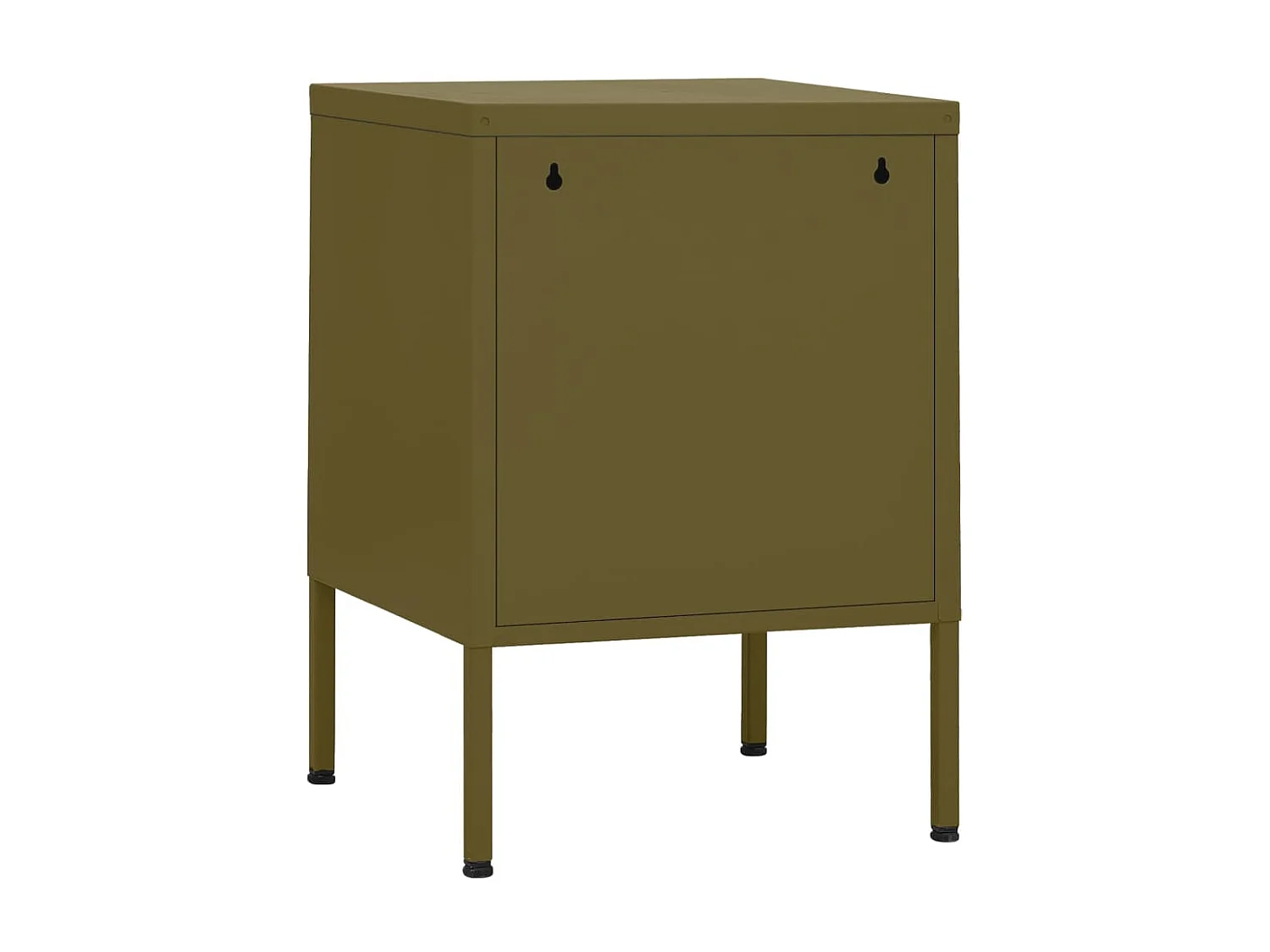 Table de chevet Vert olive 35x35x51 cm Acier KEFWE94218