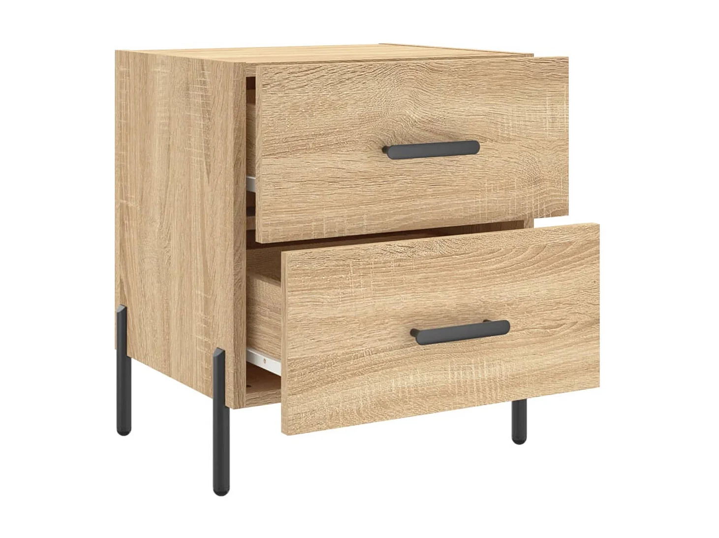 Mesita de noche madera de ingeniería roble Sonoma 40x35x47,5 cm ES37360