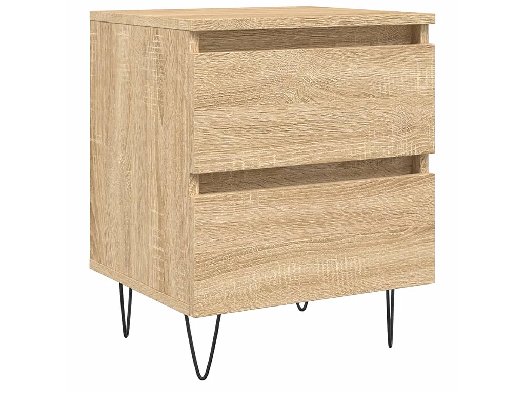 Table de chevet chêne sonoma 40x35x50 cm bois d'ingénierie QPD27801