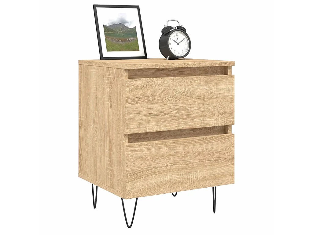 Table de chevet chêne sonoma 40x35x50 cm bois d'ingénierie QPD27801